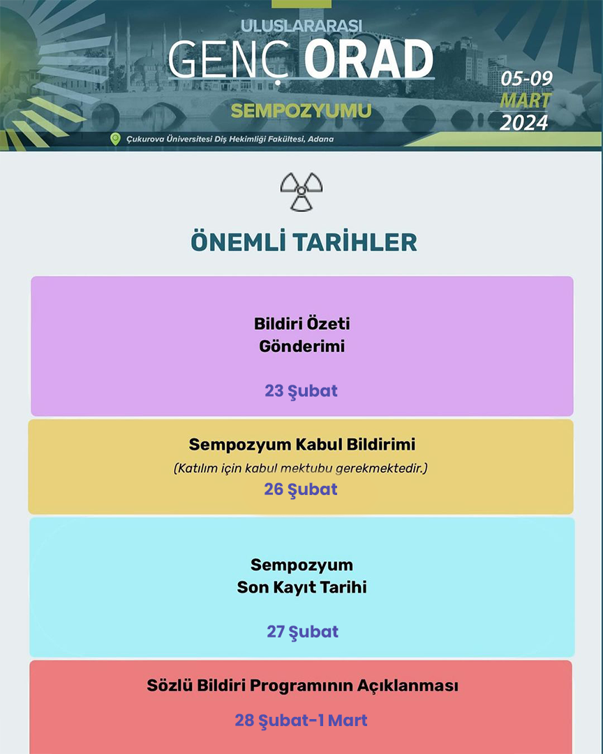 2. Genç ORAD Sempozyumu Adana'da Gerçekleşecek!